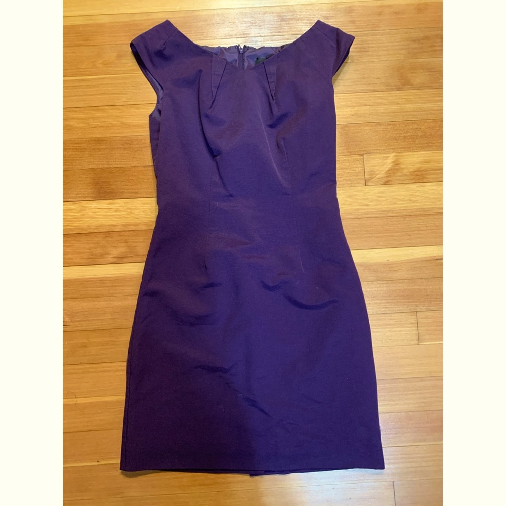 Capped Sleeve Purple Dress